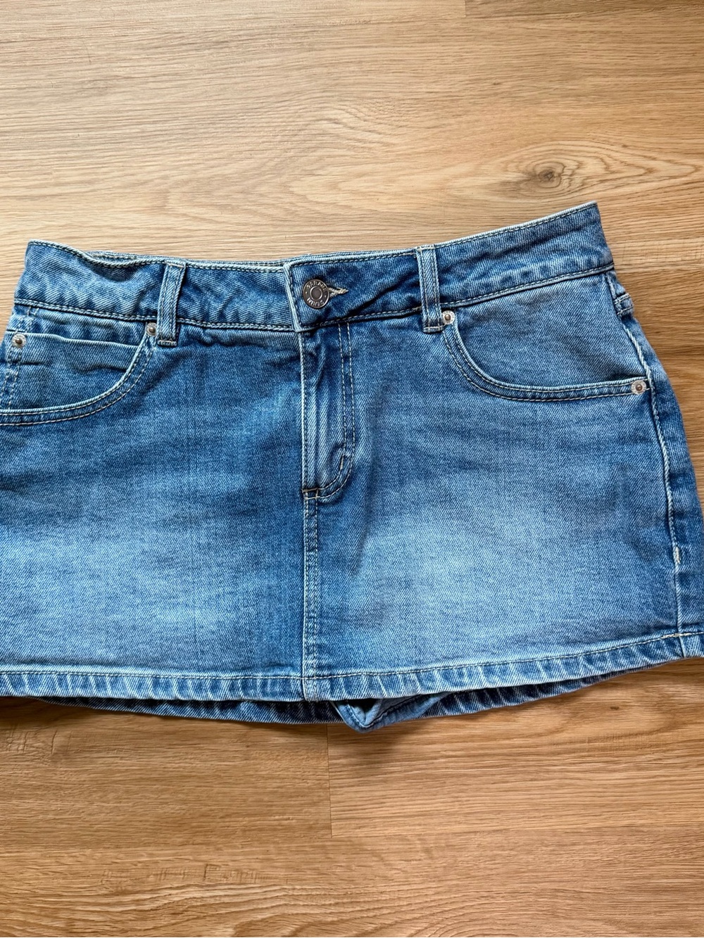 Garage Blue Denim Mini Skirt
